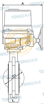 電動(dòng)對(duì)夾式軟密封蝶閥結(jié)構(gòu)圖