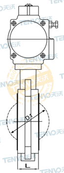 氣動(dòng)對(duì)夾式軟密封蝶閥結(jié)構(gòu)圖