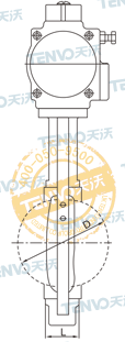 AL型氣動(dòng)對(duì)夾式軟密封蝶閥結(jié)構(gòu)圖