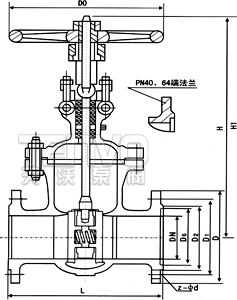 法蘭式真空隔離閘閥結(jié)構圖